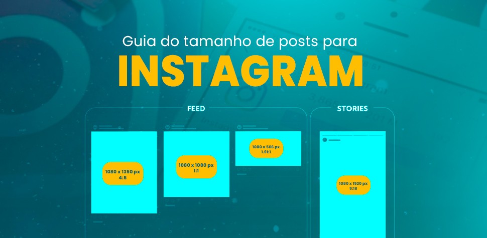 Guia do tamanho de posts para Instagram